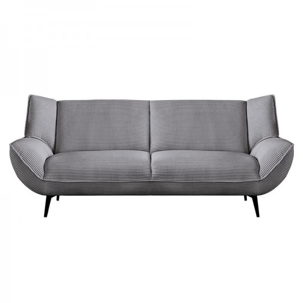 EMERALD 3-Seater Sofa Grey Corduroy Fabric