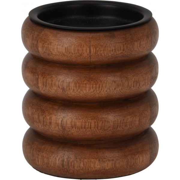 CANDLE WOODEN 11CM WALNUT A63100530