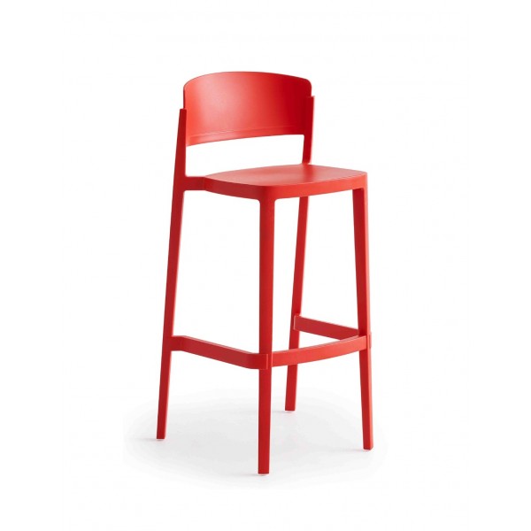 Abuela Stool 77 bar stool Technopolymer RED 15821-56873