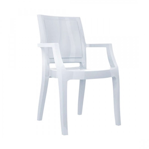 Arthur white armchair PC 56x60x91cm 32.0094