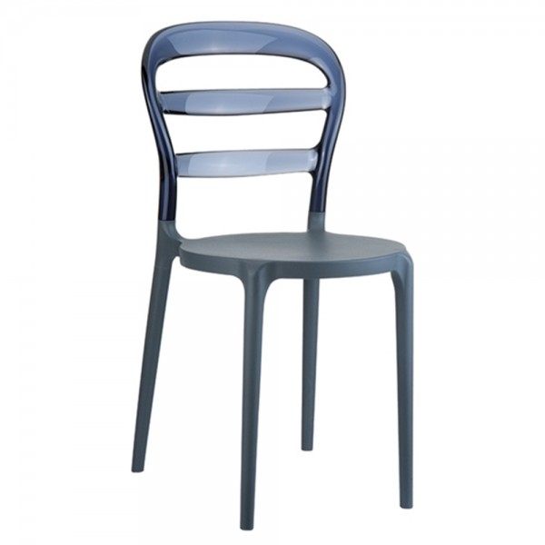Bibi D. Grey-Smoke Chair PP/Polycarbonate 42x50x85cm 32.0053