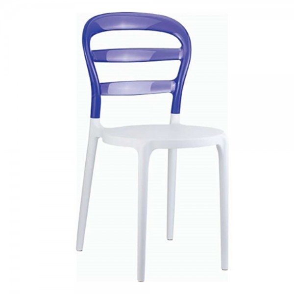 Bibi White-Violet Chair PP/Polycarbonate 42x50x85cm 32.0049