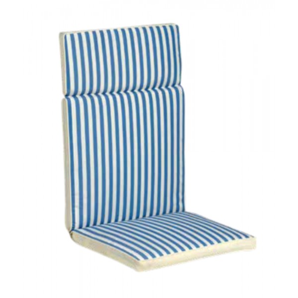 Moly high back cushion 114x48cm striped light blue