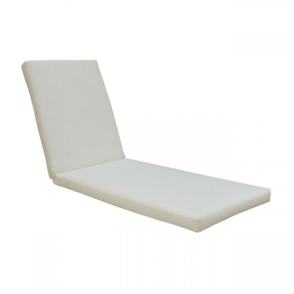 SUNLOUNGER Cushion Ecru Fabric (Water Repellent) 196x60/7 Velcro