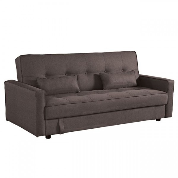 OPEN Sofabed w/Storage Fabric Brown