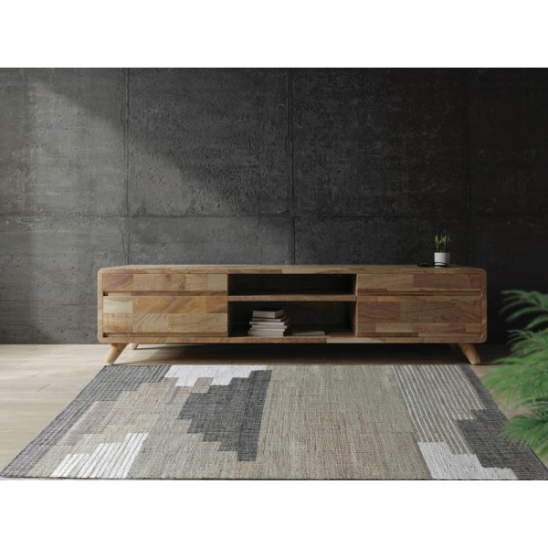 JEVER RUG 120X180CM HANDWOVEN JUTE IN NATURAL/SAGE COLOR