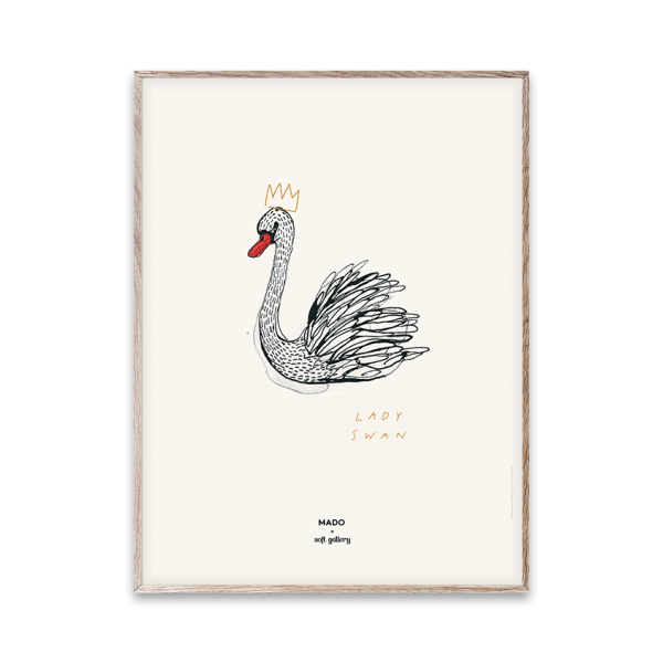 LADY SWAN POSTER 30Χ40cm WITH FRAME M2111