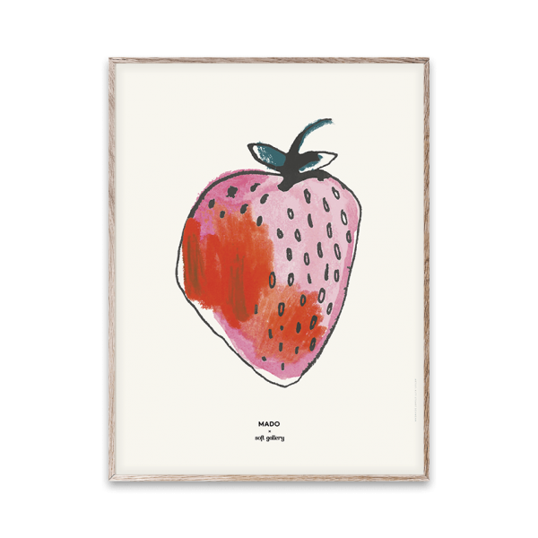 STRAWBERRY POSTER 30Χ40cm WITH FRAME M2112