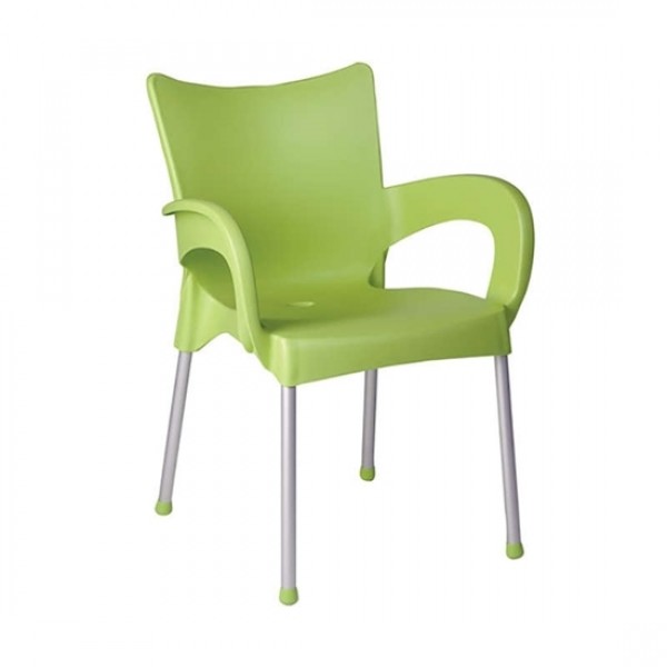 Romeo light green armchair PP 48x53x83cm 20.2653