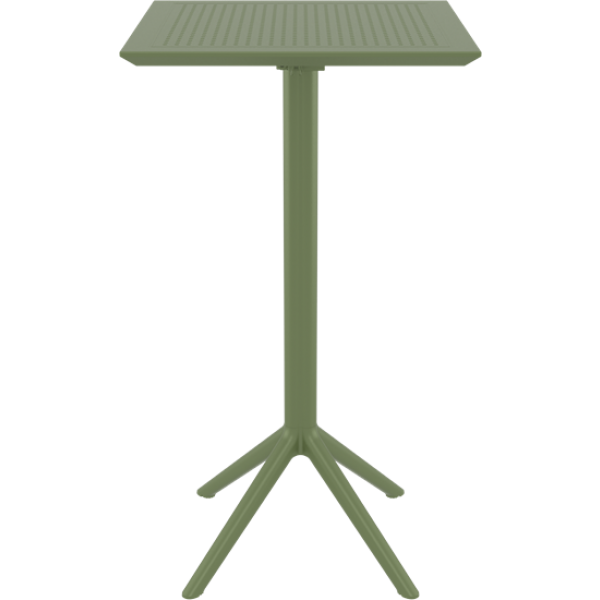 Sky bar folding table olive PP 60x60x108cm 20.0290