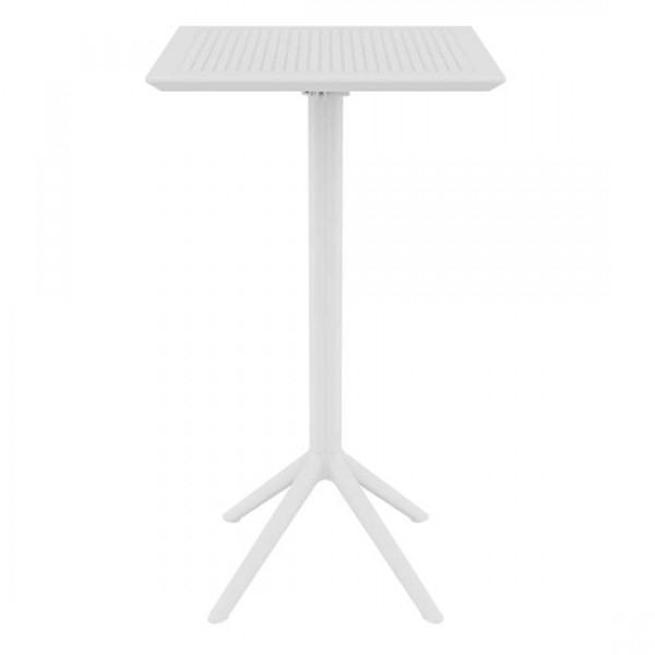 Sky bar folding table white PP 60x60x108cm 20.0286