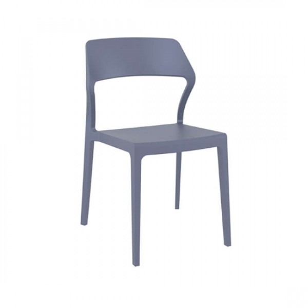Snow dark grey chair PP 52x56x83cm 20.0158
