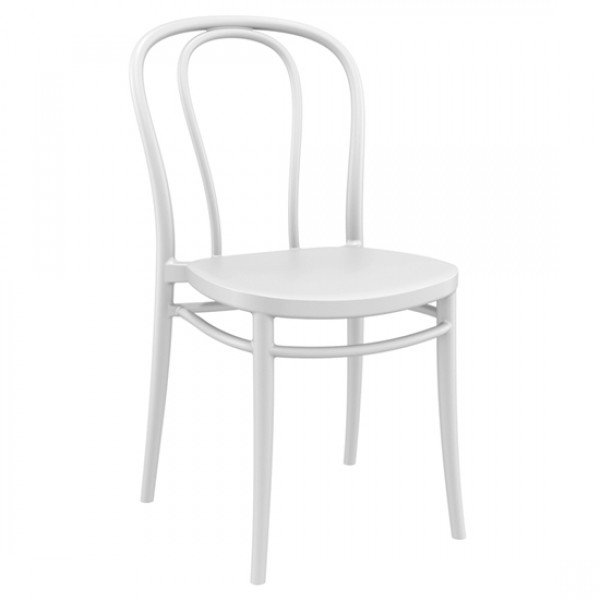 Victor white chair PP 45x52x85cm 20.0313
