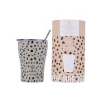 INSULATED COFFEE MUG SAVE THE AEGEAN 350ml LEOPARD TAUPE 01-16852