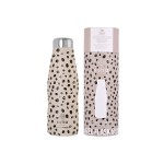 INSULATED BOTTLE TRAVEL FLASK SAVE THE AEGEAN 500ml LEOPARD TAUPE 01-16630