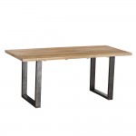 CRAFT 180 TABLE SOLID WOOD MANGO NATURAL METAL IN