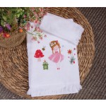 NEF-NEF BABY TOWELS SET OF 2PCS FAIRY WORLD WHITE 035180