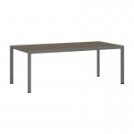 Conference table professional Denith pakoworld dark grey-walnut 180x100x75cm