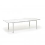 PALM BEACH EXPANDABLE TABLE 165/225x90x75CM WITH MECHANISM BUTTERFLY ALUMINIUM WHITE