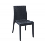 DAFNE Stackable Chair PP-UV Anthracite (Rattan Look)