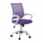 BF2101-S (with relax) Office Chair White Steel Base/Purple Mesh