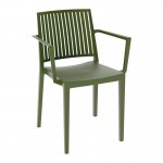 CARMEN Stackable Armchair PP-UV Olive Green