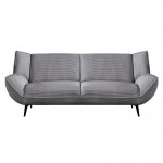 EMERALD 3-Seater Sofa Grey Corduroy Fabric