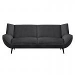 EMERALD 3-Seater Sofa Anthracite Corduroy Fabric
