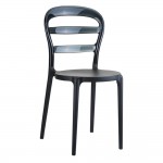Bibi Black-Black Chair PP/Polycarbonate 42x50x85cm 32.0040