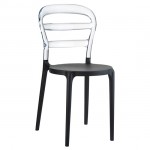 Bibi Black-Clear Chair PP/Polycarbonate 42x50x85cm 32.0044