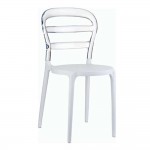 Bibi White-Clear Chair PP/Polycarbonate 42x50x85cm 32.0050
