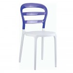 Bibi White-Violet Chair PP/Polycarbonate 42x50x85cm 32.0049