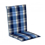 LILY LOW BACK CUSHION 94x43cm CHECKERED BLUE CUS-FOLD/BS