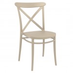 Cross beige Chair PP 51x51x87cm 20.0590