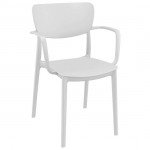Lisa white armchair PP 54x53x82cm 20.0409