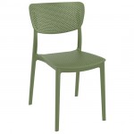 Lucy olive chair PP 48x53x83cm 20.0430