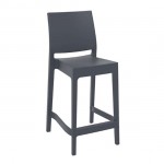 Maya bar stool 65cm dark grey PP 44x50x98cm 20.0385