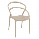 PIA TAUPE CHAIR PP 45x56x82cm 20.0136