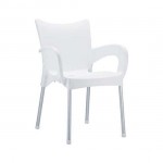 Romeo white armchair PP 48x53x83cm 20.2649