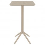 Sky bar folding table beige PP 60x60x108cm 20.0287