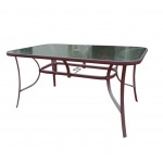 SICILY METAL TABLE 120Χ70cm BROWN TAB-12070BR