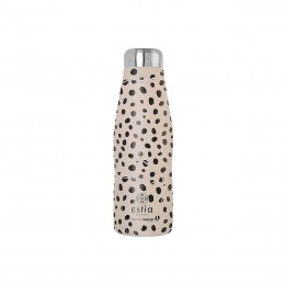 INSULATED BOTTLE TRAVEL FLASK SAVE THE AEGEAN 500ml LEOPARD TAUPE 01-16630