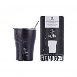 INSULATED COFFEE MUG SAVE THE AEGEAN 350ml PENTELICA BLACK 01-16913