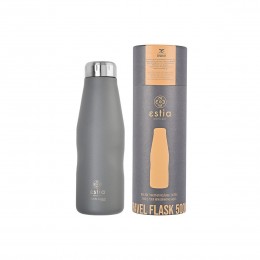 INSULATED BOTTLE TRAVEL FLASK SAVE THE AEGEAN 500ml FJORD GREY 01-8550