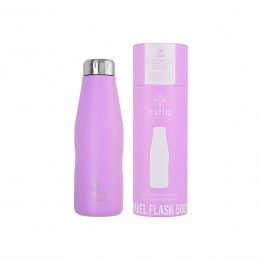 INSULATED BOTTLE TRAVEL FLASK SAVE THE AEGEAN 500ml LAVENDER PURPLE 01-7805