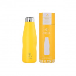 INSULATED BOTTLE TRAVEL FLASK SAVE THE AEGEAN 500ml PINEAPPLE YELLOW 01-9007