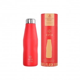 INSULATED BOTTLE TRAVEL FLASK SAVE THE AEGEAN 500ml SCARLET RED 01-8543