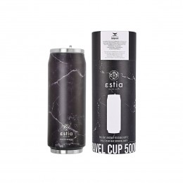 INSULATED TRAVEL CUP SAVE THE AEGEAN 500ml PENTELICA BLACK 01-16760