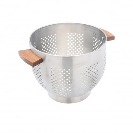 PASTA STRAINER ACACIA STAINLESS STEEL 22cm WITH WOODEN HANDLES 01-19235