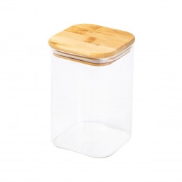 STORAGE CONTEINER BAMBOO ESSENTIALS 950ml BOROSILICATE GLASS WITH LID 01-12939